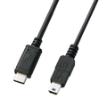 サンワサプライ USB2．0 Type C-miniBケーブル(2m) ブラック KU-CMB20