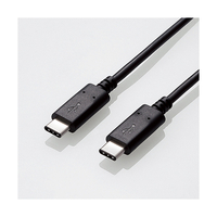 エレコム USB2．0ケーブル(Type-C-TypeC) 1．0m ブラック U2C-CC5P10NBK