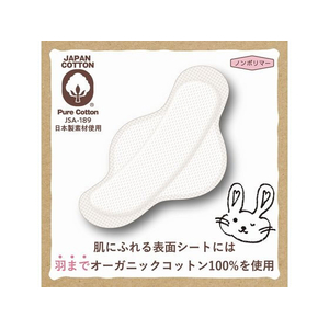 コットン・ラボ オーガニックコットンナプキン 25.5cm 羽つき 16個 FC810TH-イメージ6