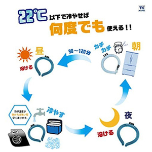 CUC 冷却リング Lサイズ ヒヤリング アイスグレー 892000LH-イメージ5