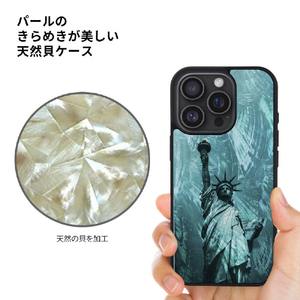 ikins iPhone 16 Pro用天然貝ケース 名所シリーズ サントリーニ島 I27124I16PR-イメージ4
