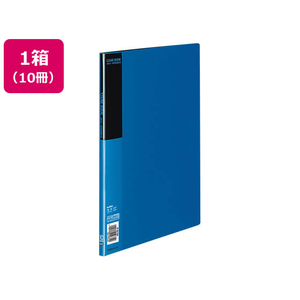 コクヨ クリヤーブック〈ベーシック〉固定式 A4 10ポケット 青 10冊 1箱(10冊) F836090-ﾗ-B10B-イメージ1