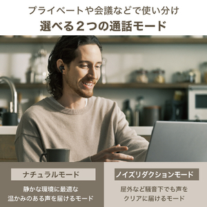 オーディオテクニカ ノイズキャンセリング完全ワイヤレスイヤホン ストーングレイ ATH-TWX7 GY-イメージ12