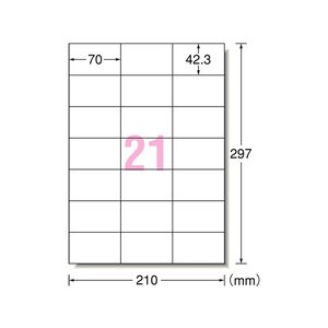 エーワン レーザー用ラベル A4 21面 1000枚 F877189-31162-イメージ1