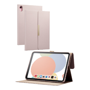 エレコム iPad 第10世代用フラップケース ソフトレザー &me フリーアングル スリープ対応 ミラー付 アッシュピンク TB-A23RWVJM2PN-イメージ8