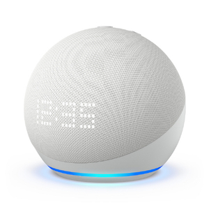 Amazon Echo Dot with clock(エコードットウィズクロック)第5世代 - 時計付きスマートスピーカー with Alexa グレーシャーホワイト B09B9B49GT-イメージ1