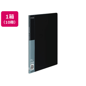 コクヨ クリヤーブック〈ベーシック〉固定式 A4 10ポケット 黒 10冊 1箱(10冊) F836091-ﾗ-B10D-イメージ1