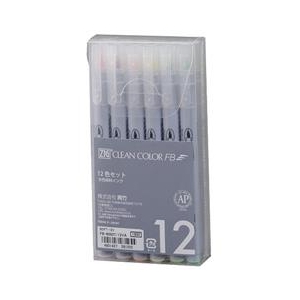 呉竹 ZIG クリーンカラーFB ソフト 12色セット FB-6000T12VA-イメージ1