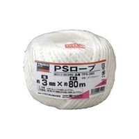 トラスコ中山 TRUSCO　PSロープ　幅3mmX長さ80m　白 TPS-380