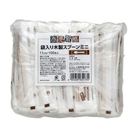 大和物産 木製 紙完封 ミニスプーン 100本 FCV3529-065173