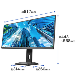 I・Oデータ 34型液晶ディスプレイ BizCrysta LCD-CWQ341SDB-F-イメージ2