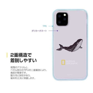 National Geographic iPhone 11 Pro用ハードケース INTO THE WILD Jelly Hard Case ホエール NG17126I58R-イメージ2