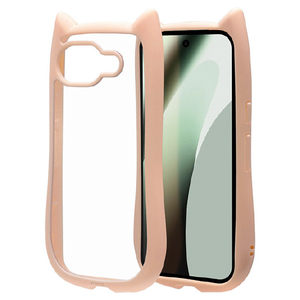ラスタバナナ Google Pixel　10A用ＭＩＭＩ　猫耳ケース　ＴＰＵ×ＰＣ　スモーキーピンク スモーキーピンク 9370P10AHPSPK-イメージ1