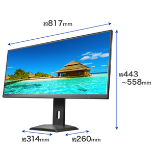 I・Oデータ 34型液晶ディスプレイ LCD-CWQ341SDB-FX-イメージ2