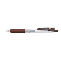ゼブラ サラサクリップ ジェルボールペン 0．4mm 茶 ｻﾗｻJJS15E