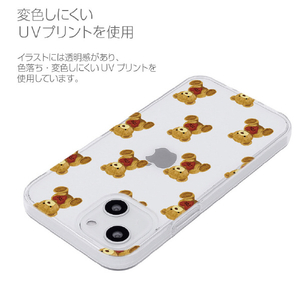 Dparks iPhone 14用ソフトクリアケース ハートテディ DS24126I14-イメージ11