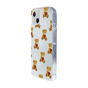 Dparks iPhone 14用ソフトクリアケース ハートテディ DS24126I14-イメージ2