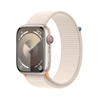Apple Apple Watch Series 9(GPS + Cellularモデル)- 45mm スターライトアルミニウムケースとスターライトスポーツループ MRMA3JA