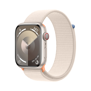Apple Apple Watch Series 9(GPS + Cellularモデル)- 45mm スターライトアルミニウムケースとスターライトスポーツループ MRMA3J/A-イメージ1