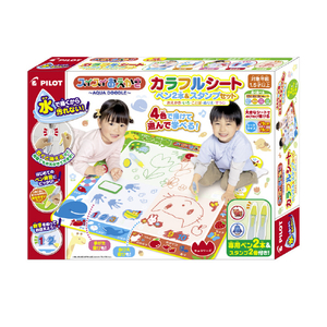 パイロットコーポレーション スイスイおえかき カラフルシート ペン2本&スタンプセット おえかき・いろ・ことば・ぬりえ・すうじ ｶﾗﾌﾙｼ-ﾄﾍﾟﾝ2ﾎﾝｽﾀﾝﾌﾟｾﾂﾄ-イメージ3