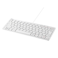 BUFFALO USB接続 有線コンパクトキーボード ホワイト BSKBU300WH