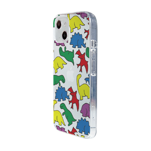 Dparks iPhone 14用ソフトクリアケース カラフルザウルス DS24127I14-イメージ2
