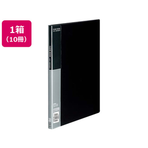 コクヨ クリヤーブック〈ベーシック〉固定式 A4 20ポケット 黒 10冊 1箱(10冊) F836093-ﾗ-B20D-イメージ1