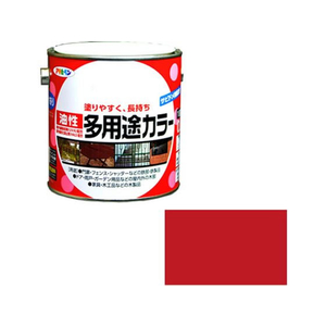 アサヒペン 油性多用途カラー 0.7L 赤 FC713NV-イメージ1