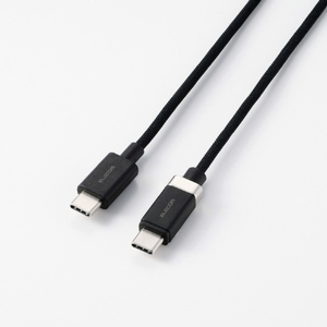 エレコム カチッとコネクターケーブル(USB Type-C(TM) - USB Type-C/60W) ブラック MPA-CCMW10BK-イメージ1