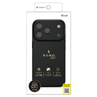 トリニティ iPhone 18 Pro用 / 17 Pro用 [NUNO] マグネット吸着式アクセサリー対応 背面シリコンレザーケース ブラック TR-IP26M3-NNSL-SIBK