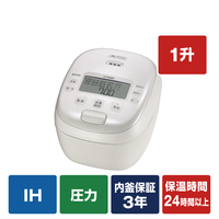 タイガー 圧力IH炊飯ジャー(1升炊き) ホワイト JRI-B180W