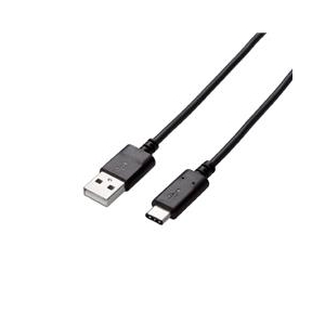 エレコム USB2．0ケーブル(認証品、A-C) 0．5m ブラック U2C-AC05NBK-イメージ1