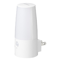 ヤザワ コンセント式人感明暗ナイトライト調色・回転タイプ NASMC74WH