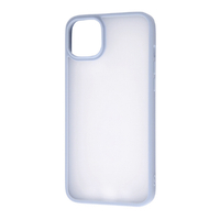 レイアウト iPhone 14 Plus用マットハイブリッドケース SHEER シアーホワイト/ブルー RT-P38BS4/WA