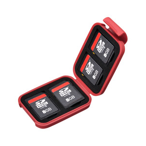 ハクバ SD/MicroSDカード用ポータブルメディアケース S ダークレッド DMC-20SSDRD-イメージ2