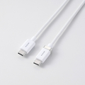エレコム カチッとコネクターケーブル(USB Type-C(TM) - USB Type-C/60W) ホワイト MPA-CCMW10WH