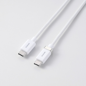 エレコム カチッとコネクターケーブル(USB Type-C(TM) - USB Type-C/60W) ホワイト MPA-CCMW10WH-イメージ1