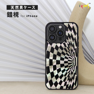 ikins iPhone 16 Pro用天然貝ケース 錯視 I27128I16PR-イメージ2