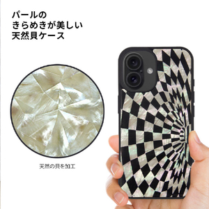 ikins iPhone 16 Pro用天然貝ケース 錯視 I27128I16PR-イメージ3