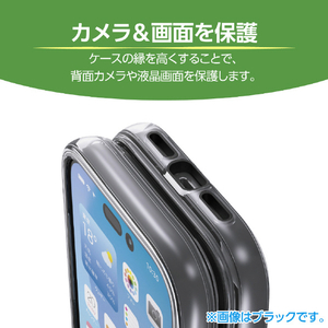 エレコム iPhone 17用AirShock ハイブリッドケース 全周エアバッグ クリア PM-A25AHVAIR2CR-イメージ4