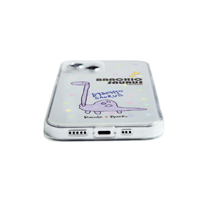 Dparks iPhone 14用ソフトクリアケース DINO BRACHIOSAURUS DS24129I14-イメージ4