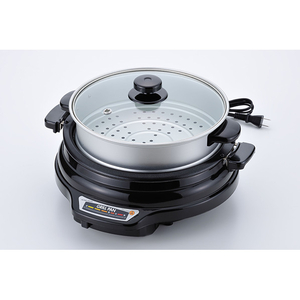 新津興器 グリルパン27cm 蒸し鍋付き SGR27TM-B 新津興器 グリルパン27cm 蒸し鍋付き SGR27TM-B