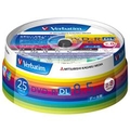 Verbatim データ用DVD-R DL 8．5GB 2-8倍速 インクジェットプリンタ対応 スピンドルケース 25枚入り DHR85HP25V1
