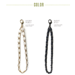abbi Leather Chain Hand Strap ネイビー 7129CN-イメージ4
