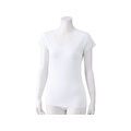 ケアファッション 3分袖シャツ(2枚組) 婦人 ホワイト LL FC765PM-03806113