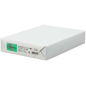 スマートバリュー カラーペーパー厚口A4 浅黄 500枚 FC815RJ-A270J-4-イメージ1