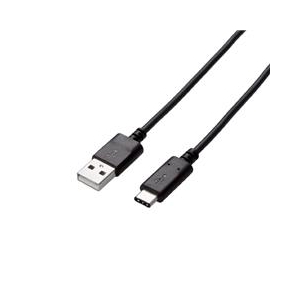 エレコム USB2．0ケーブル(認証品、A-C) 1．0m ブラック U2C-AC10NBK-イメージ1