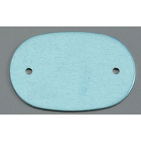 オオイ金属 アルマイト ネームプレート小判型 10枚入 378-B ブルー FC057LX-8060100