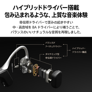AVIOT 骨伝導イヤホン Openpiece Elite titanium silver WB-E1M-SL-イメージ10
