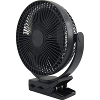 トップランド クリップ扇風機 どこでもFAN ブラック SFDFP18-BK